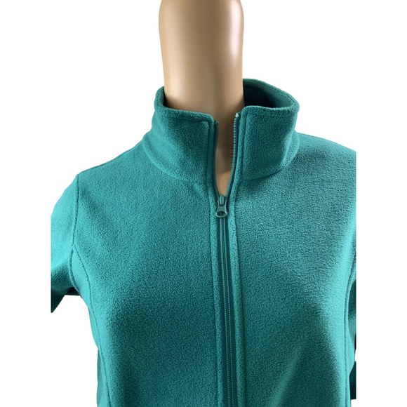 Cabela's Women's Fleece Jacket Teal Long Sleeve Zip Closure Size SP Gorpcore - Picture 3 of 13